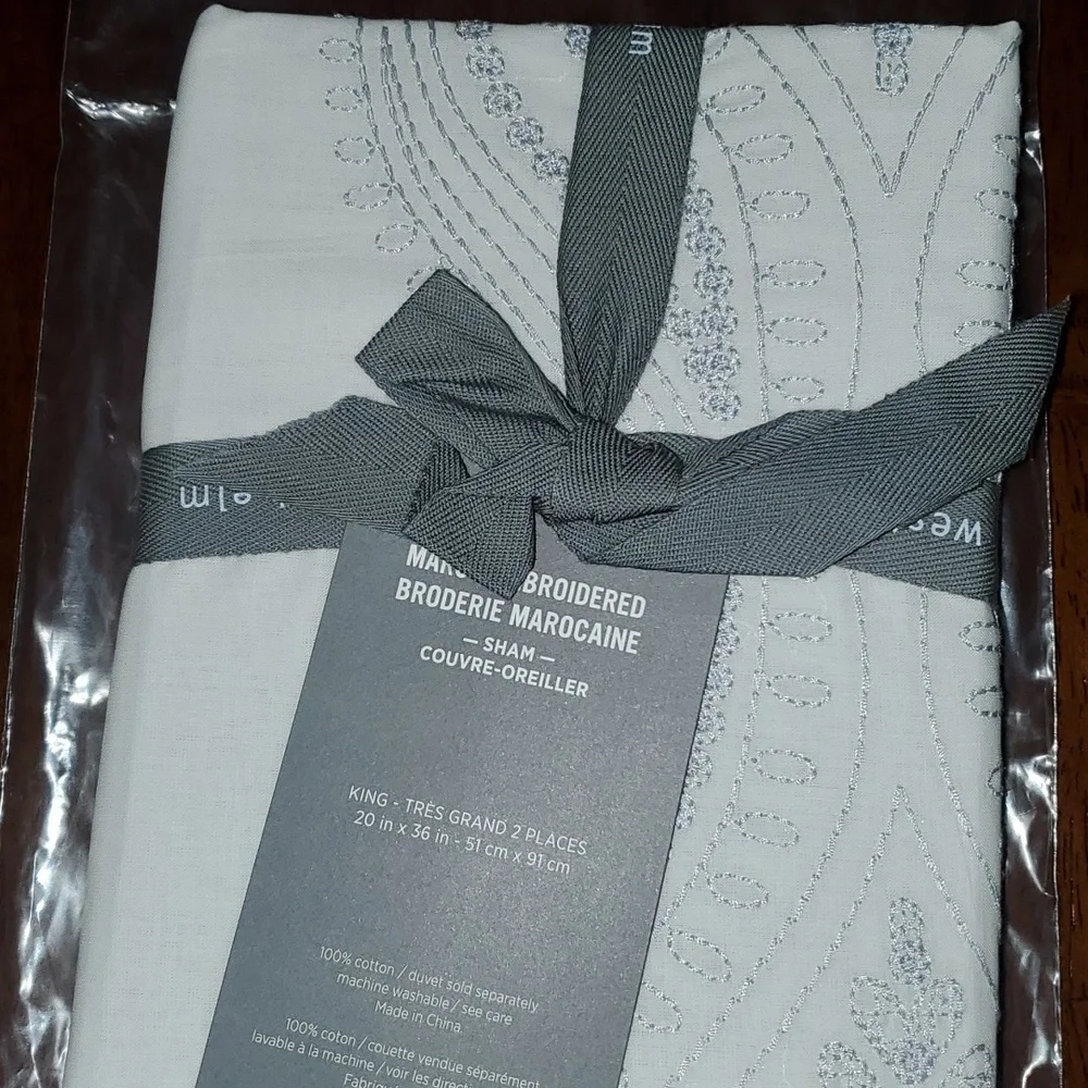West Elm Maroc Embroidered Broderie Marocaine Sham King Size